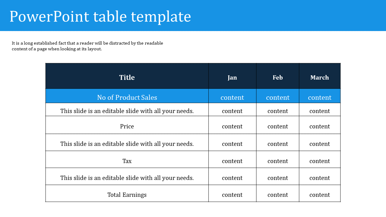 Free - Free Table PowerPoint Template and Google Slides Themes